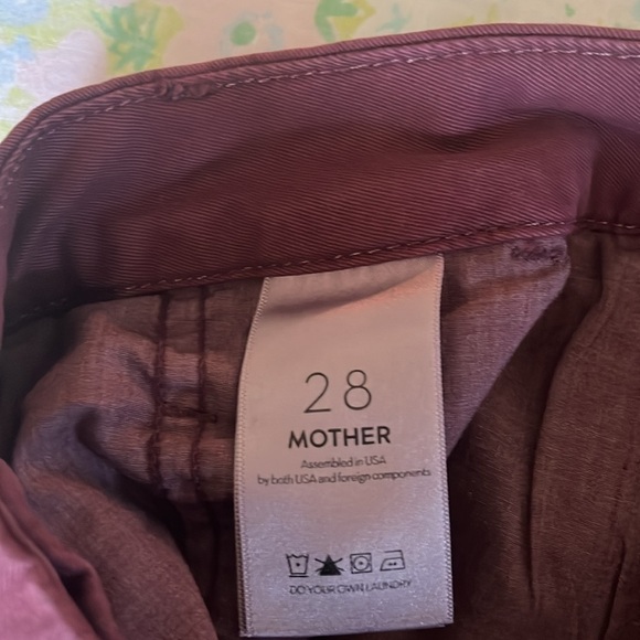 NWT Mother | Shaker Prep Fray in Dahlia w. Rose Gold Stripe Size 28/6 Straight - Picture 11 of 15